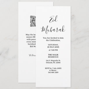 Moderne Minimalistische Eid Mubarak Uitnodiging   
