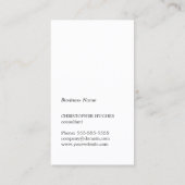 Moderne minimalistische Elegant Grijs Wit Consulta Visitekaartje