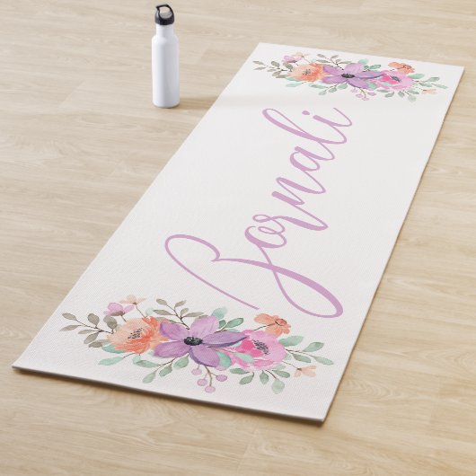 Moderne minimalistische elegante blush roze en paa yogamat (In situ)