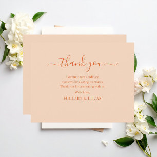Moderne Minimalistische Elegante Eenvoudige Script Bedankkaart