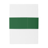 Moderne minimalistische elegante groene bruiloft uitnodigingen wikkel (Achterkant Voorbeeld)