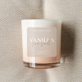 Moderne Minimalistische Elegante Kaars Label