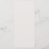 Moderne minimalistische elegante klassieke bruilof menu (Achterkant)