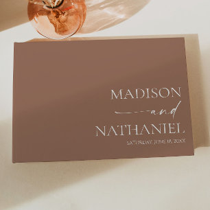 Moderne minimalistische elegante Mocha Mousse brui Gastenboek