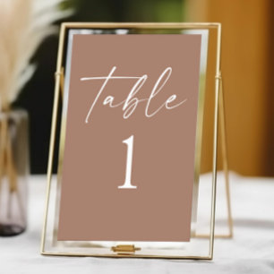 Moderne minimalistische elegante Mocha Mousse brui Kaart