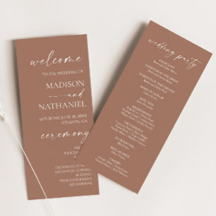 Moderne minimalistische elegante Mocha Mousse brui Programma