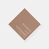 Moderne minimalistische elegante Mocha Mousse brui Servet (Hoek)