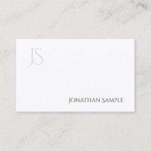 Moderne minimalistische elegante monogram in eenvo visitekaartje