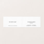 Moderne, minimalistische elegante professional gev visitekaartjes (Binnenkant ongevouwen)