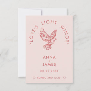 Moderne minimalistische elegante Romeo en Julia br Bedankkaart