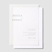 Moderne Minimalistische Elegante Script Trouwdag Vellum Uitnodigingen (Offset)