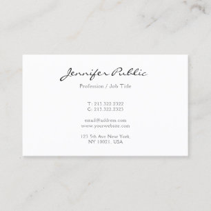 Moderne Minimalistische Elegante Trendy Kalligrafi Visitekaartje