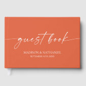 Moderne minimalistische elegante Verona Sunset bru Gastenboek (Voorkant)