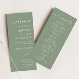 Moderne minimalistische elegante wijze groene brui programma
