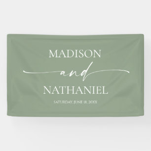 Moderne minimalistische elegante wijze groene brui spandoek