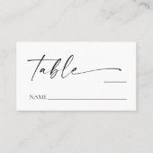 Moderne Minimalistische Elegante Witte Zwarte Brui Plaatskaartje (Voorkant)