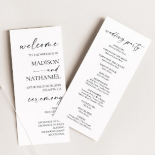 Moderne minimalistische elegante witte zwarte brui programma