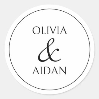 Moderne minimalistische envelopzegels ronde sticker