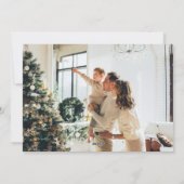 Moderne minimalistische familie foto kerst Kaarten (Achterkant)