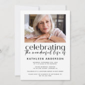 Moderne minimalistische feestdag levensfoto kaart (Voorkant)