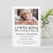 Moderne minimalistische feestdag levensfoto kaart (Staand voorkant)