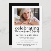 Moderne minimalistische feestdag levensfoto kaart (Voorkant / Achterkant)