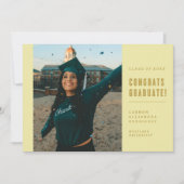 MODERNE MINIMALISTISCHE FELICITATIES AFSTUDEREN UI KAART (Voorkant)