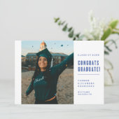 MODERNE MINIMALISTISCHE FELICITATIES AFSTUDEREN UI KAART (Staand voorkant)