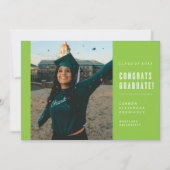 MODERNE MINIMALISTISCHE FELICITATIES AFSTUDEREN UI KAART (Voorkant)