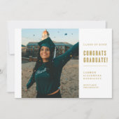 MODERNE MINIMALISTISCHE FELICITATIES AFSTUDEREN UI KAART (Voorkant)