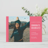 MODERNE MINIMALISTISCHE FELICITATIES AFSTUDEREN UI KAART (Staand voorkant)