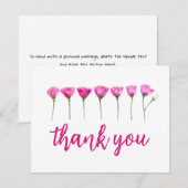 Moderne, minimalistische florale dank uw kaart (Voorkant / Achterkant)