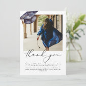 Moderne Minimalistische Foto Afstuderen Dank u kaa Kaart (Staand voorkant)