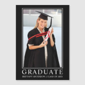 Moderne minimalistische foto Afstuderen magnetisch (Voorkant)