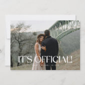 Moderne minimalistische foto bruiloft Elopement Aankondiging (Voorkant)