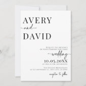Moderne minimalistische foto bruiloft uitnodiging (Voorkant)