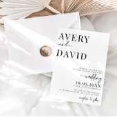 Moderne minimalistische foto bruiloft uitnodiging