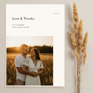 Moderne Minimalistische Foto Budget Bruiloft Save The Date