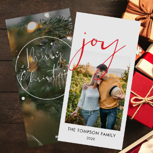 Moderne minimalistische foto kerstvakantie Kaart