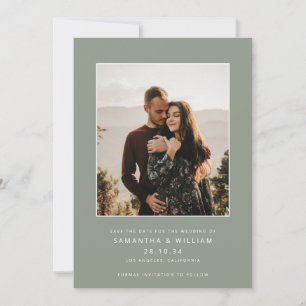Moderne minimalistische foto met mix & match save the date