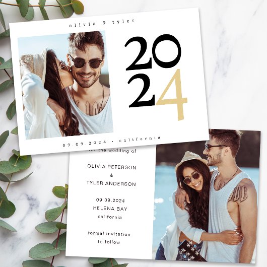 Moderne Minimalistische Foto Save the Date 