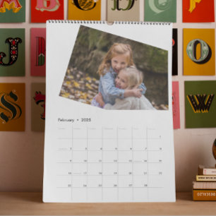 Moderne Minimalistische Foto Sjabloon Simpel elk j Kalender