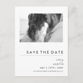 Moderne Minimalistische Foto Sla de Datum Kaartje  Uitnodiging Briefkaart (Voorkant)