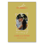 Moderne Minimalistische Foto | Tafelnummerkaart Kaart (Voorkant)