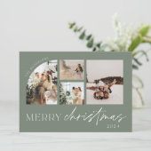 Moderne minimalistische foto vakantie Kaart (Staand voorkant)