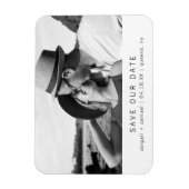 Moderne minimalistische fotobruiloft bespaart datu magneet (Verticaal)