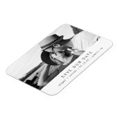 Moderne minimalistische fotobruiloft bespaart datu magneet (Linkerzijde)