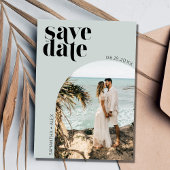 Moderne minimalistische fotobruiloft bespaart datu save the date