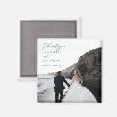 Moderne minimalistische fotobruiloft - Hartelijk d Magneet (Voorkant / Achterkant)