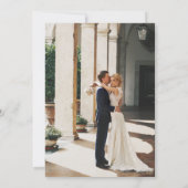 Moderne, minimalistische fotobruiloft kaart (Achterkant)